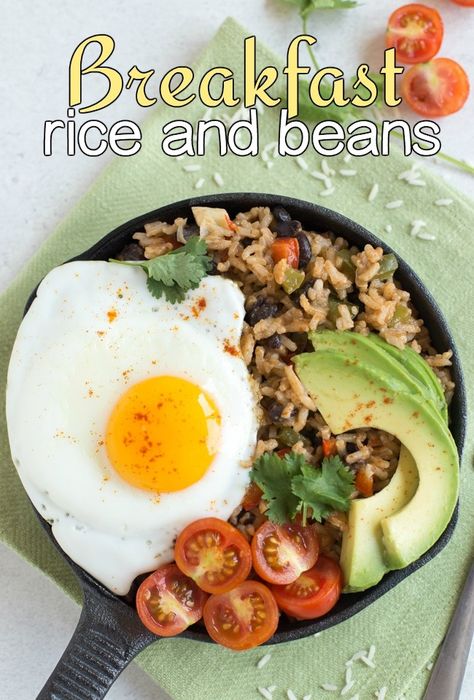 Rice Breakfast Recipes, Healthy Baked Beans, Breakfast Beans, Breakfast Rice, Easy Baked Beans, Healthy Egg Recipes, Breakfast Pizza Recipe, Healthy Mexican Recipes, Breakfast Quiche Recipes