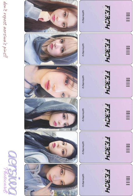 Lomo Card Printable, Nmixx Pc Template, Nmixx Photocard Templates, Printable Photocards, Freebies Kpop, Photo Cards Diy, Diy Mini Album, Kpop Diy, Lomo Card