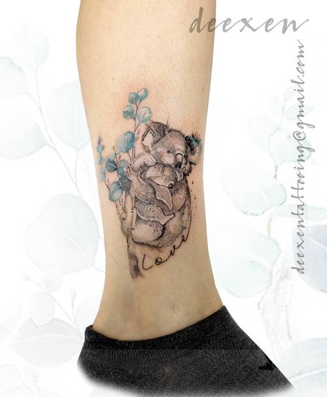 Koala Tattoo, Small Dog Tattoos, Sloth Tattoo, Australian Tattoo, Cute Tattoos On Wrist, Native Tattoos, Small Butterfly Tattoo, Tasteful Tattoos, Mother Tattoos