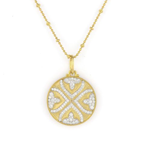 Morgan's Jewelers Torrance on Instagram: “Looking for gift ideas? She will love this beautiful Pave Quatrefoil Disc Pendant that features pave round diamonds set in 18K yellow gold.” Round Diamond Setting, Pendent Necklace, Disc Pendant, Pendant Gold, Estate Jewelry, Diamond Pendant, White Diamond, Gold Pendant, Round Diamonds