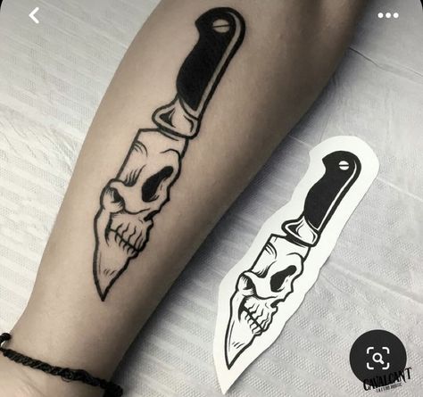 Knife Tattoo, Muster Tattoos, Jesus Love, Stylist Tattoos, Cool Small Tattoos, Hand Tattoos For Guys, Small Tattoo Designs, White Tattoo, Black Ink Tattoos