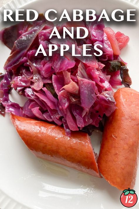 Apple Side Dish, Apple Side Dish Recipes, Red Cabbage And Apples, Cabbage And Apples, Fried Sausage, 12 Tomatoes Recipes, Cabbage And Sausage, 12 Tomatoes, Onion Recipes