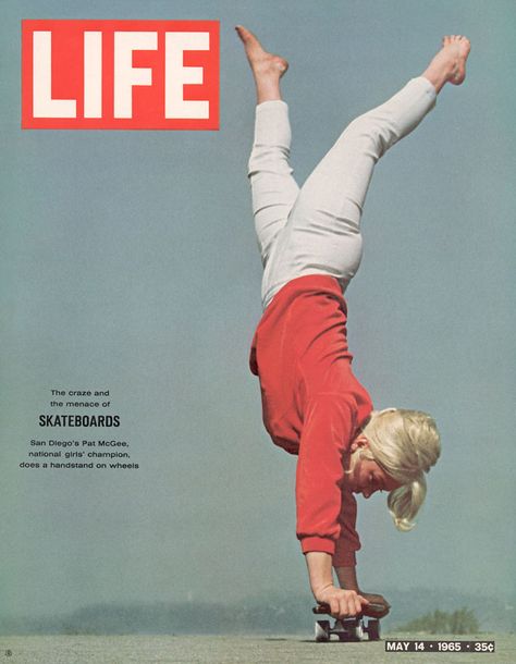 Patti McGee, the 1965 “National Girls’ Champion” in Skateboarding. LIFE magazine: skateboarding Patti Mcgee, Hugh Holland, Skateboard Photos, Life Magazine Covers, Vintage Skate, Vintage Skateboards, Skate Girl, Life Cover, Skate Shop