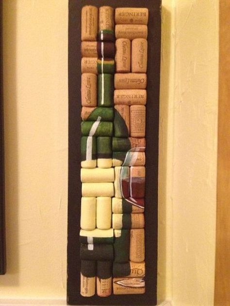 Wine Cork Projects, Cork Crafts Diy, Wine Cork Art, Hand Painted Wine Bottles, Cork Projects, Wine Bottle Corks, Cork Diy, Wine Craft, Cork Art