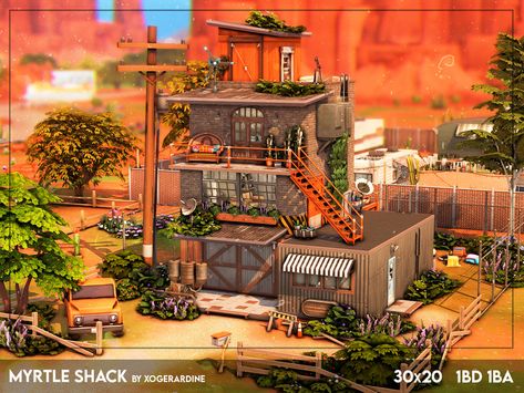 Sims 4 Factory Build, Sims 4 Apocalypse House, Sims 4 Scientist House, Sims 4 Construction Cc, Sims Apocalypse, Sims 4 Apocalypse Cc, Apocalypse House, Punk House, Ts4 Lots