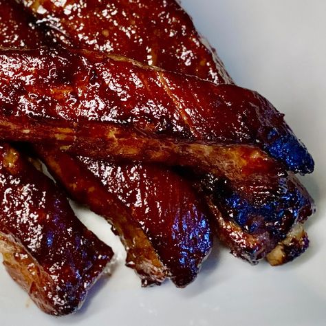 Ribs In Airfryer, Chinese Spareribs, Asian Ribs Recipe, Ribs In Instant Pot, Sticky Ribs Recipe, Sticky Finger, Asian Ribs, Spareribs Recipe, Sticky Ribs