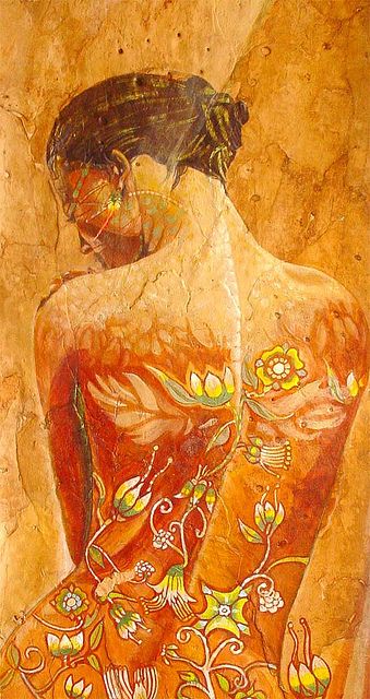 Francisco Letelier  cave flower  Detail of Cave Flower  Mixed media on Paper Bark  3.5 feet x 7 feet Spiritual Strength, Online Psychic, High Priestess, Open Arms, Wild Woman, White Mat, Wow Art, Visionary Art, New Caledonia