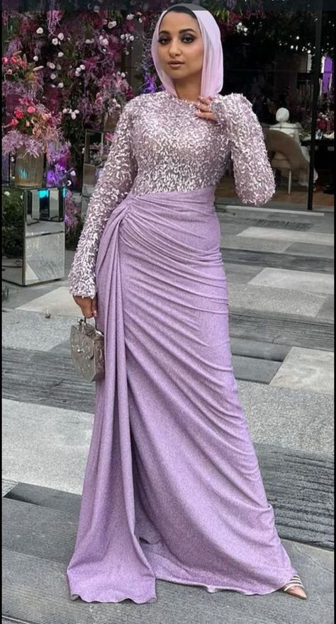 Hijab Evening Dress Classy, Hijab Dresses Soiree, Hijabi Soiree, Mode Niqab, Islamic Fashion Dresses, Mode Turban, Soiree Dress, Dinner Dress Classy