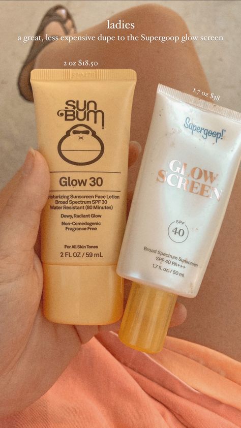 Glow Screen Sunscreen, Glow Screen Supergoop, Super Goop Glow Screen, Supergoop Glow Screen, Glow Screen, Skincare Wishlist, Essential Oil Skin Care, Brown Girls Makeup, Summer Wishlist