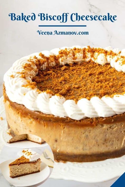 Biscoff Crust Cheesecake, Biscoff Cheesecake Baked, Cookie Butter Cheesecake Bars, Baked Biscoff Cheesecake, Bischoff Cheesecake, Lotus Cheesecake Recipe, Biscoff Cheesecake Recipes, Cheesecake With Biscoff Crust, Cheesecake Recipe Baked