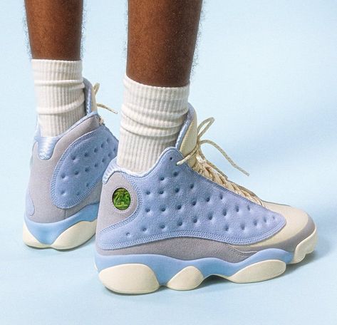 Sneaker Shouts™ on Twitter: "Release Reminder 🗓 SoleFly x Air Jordan 13 Retro "Celestine Blue" drops at 10am EST. (12/2) BUY HERE: https://t.co/hDKJrfqPBH https://t.co/5GGOwB9I2Y" / Twitter Jordan Xiii, Nike Slippers, New Sneaker Releases, Retro 13, Air Jordan 13 Retro, Jordan 13 Retro, Sneaker Release, Swag Shoes, Jordan 13