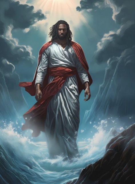 Black Jesus Artwork, Black Jesus Christ Images, African Jesus, Black Jesus Christ, Black Gods, Spiritually Healthy, Psalm 2, Biblical Stories, Black Power Art