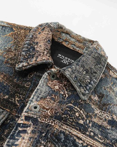 PROLETA RE ART x Yohji Yamamoto WILDSIDE Boro Jacket, Jeans Price Proleta Re Art, Boro Jacket, Denim Jacket And Jeans, Concept Clothing, Streetwear Men Outfits, Men Fashion Casual Outfits, Yohji Yamamoto, Looks Style, Apparel Design