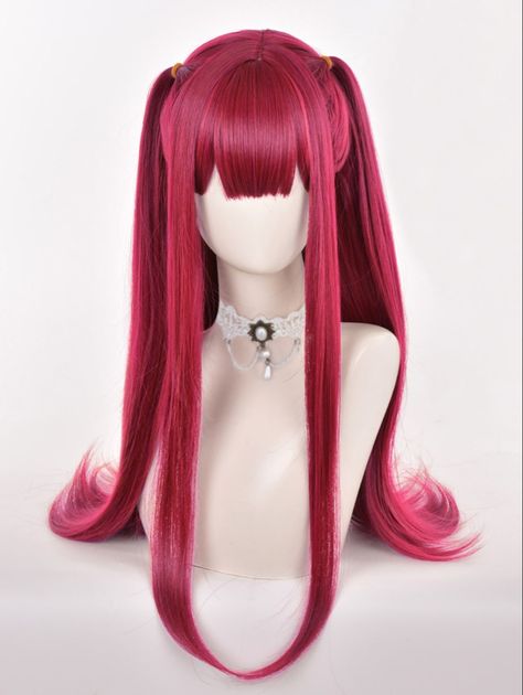 Cute Hairstyles Wigs, Hair Styles Wig, Red Hair Wigs, Cute Wigs, Styled Wigs, Hairstyles Wig, Oc Hair, My Little Pony Hair, High Fashion Hair