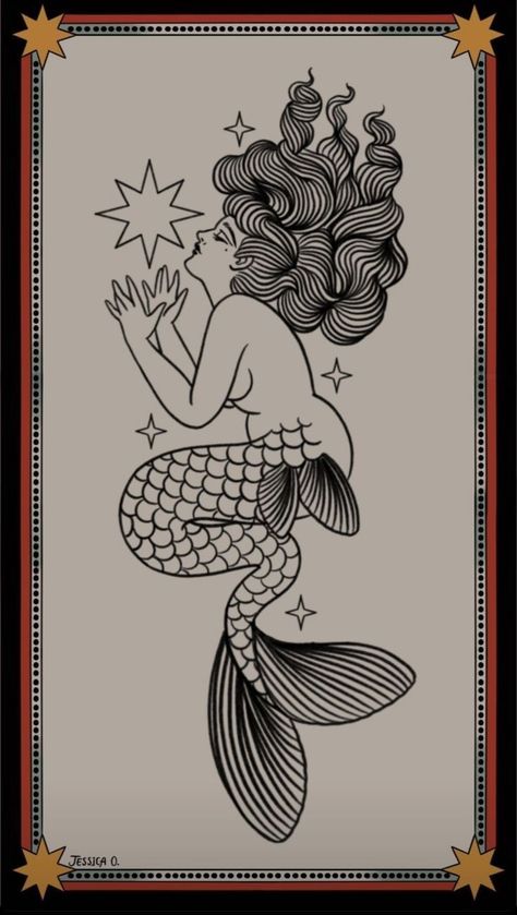 Traditional Mermaid Flash, Siren Tattoo Traditional, Trad Mermaid Tattoo, Mermaid Tattoo Traditional, Mermaid Back Tattoo, Mermaid Tattoo Flash, American Traditional Mermaid Tattoo, Mermaid Traditional Tattoo, Mermaid Flash