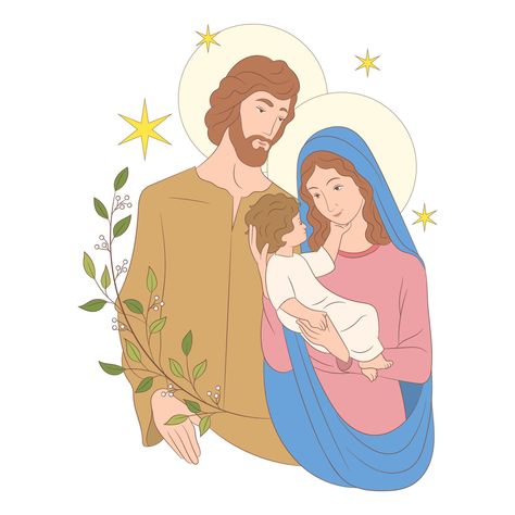 Jesus Cartoon, Minnie Mouse Images, Mary And Joseph, Jesus Mary And Joseph, Nativity Scenes, Flat Design Illustration, Jesus Photo, Christmas Jesus, Christmas Nativity Scene