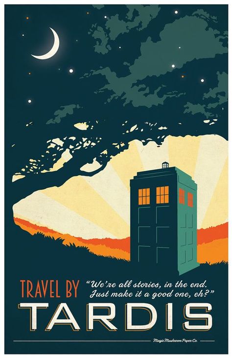 TARDIS Doctor Who Travel Poster Vintage Print Geekery Wall Art ... Tardis Poster, Doctor Who Poster, Doctor Who Wallpaper, Doctor Who Art, Movies And Series, Timey Wimey Stuff, Poster Vintage, Filming Locations, Dr Who