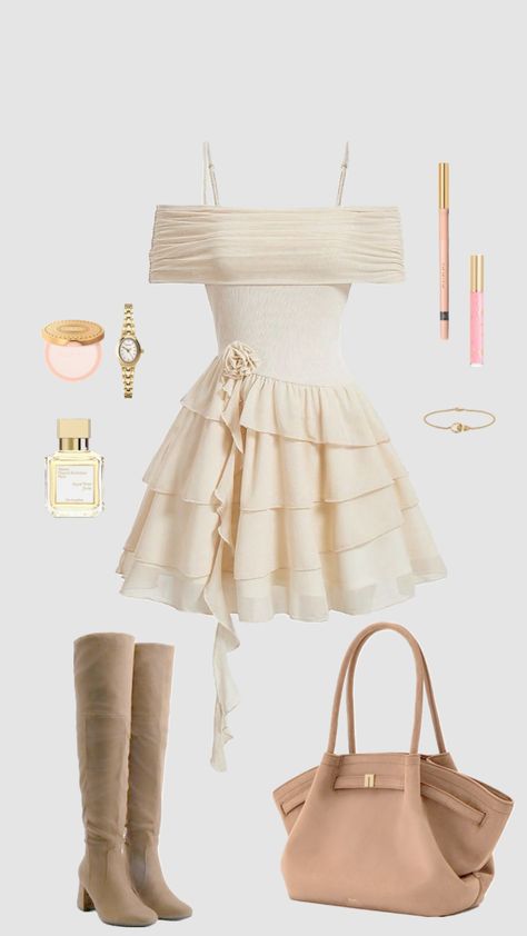 Fall style #style #falloutfit #neutral #neutraloutfit #ootd #fall #fallstyle #gucci #guccimakeup #goldjewelry #styleguide #seude #outfit #outfitcheck #inspo #girly #feminine #cottagecore #thatgirl Feminine Cottagecore, Gucci Makeup, Ootd Fall, Neutral Makeup, Neutral Outfit, Neutral Fashion, Fall Style, Feminine Style, Elegant Style