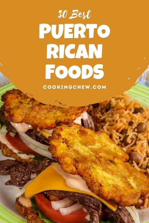 Puerto Rican foods, also called Cocina Criolla by locals, is a culinary hybrid as complex as the island's history. We've put together a list of the 30 best authentic Puerto Rican Foods worth trying! Food Puerto Rico, Puerto Rican Recipes Rice, Puerto Rican Foods, Puerto Rican Appetizers, Puerto Rican Food, Hispanic Dishes, Carribean Food, Puerto Rican Cuisine, Puerto Rican Dishes