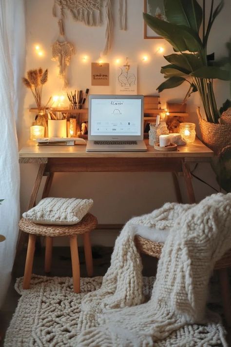 "Add warmth and comfort to your workspace with a Hygge-Inspired Home Office! 🛋️🔥 A great way to create a productive and inviting environment. 🌿✨ #HyggeInspiration #HomeOfficeIdeas #CozyWorkSpace" Hygge Home Office, Hygge Home Inspiration, Hygge Inspiration, Wooden Couch, Cozy Workspace, Hygge Living, Cozy Home Office, Hygge Home, Couch Table