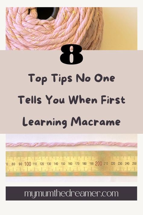 Learn tips and tricks to help you get started with macramé. Learn common beginner mistakes and how to avoid them. Macrame Tutorial Beginner, Hacks For Small Spaces, Macrame Wedding Decor, Macrame Plant Hanger Tutorial, Free Macrame Patterns, Macrame Plant Hanger Patterns, Macrame Knots Tutorial, Paper Snowflake, Macrame Supplies