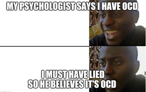 Ocd Memes, Ocd Humor, Ocd Therapy, Mentally Stable, Maladaptive Daydreaming, Response Memes, Mind Heart, Mental Health Facts, College Aesthetic