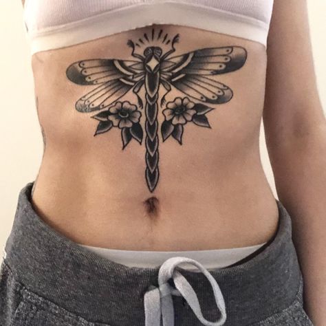 Firefly Hand Tattoo, Dragonfly Sleeve Tattoo, Dragonfly Tattoo Traditional, American Traditional Dragonfly Tattoo, Traditional Dragonfly Tattoo, Women Sternum Tattoo, Fly Tattoo, Tattoos 2024, Americana Tattoo