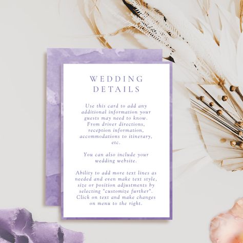 Lilac Wedding Themes, Lavender Watercolor, Wedding Stationery Suite, Lilac Wedding, Wedding Enclosure Cards, Lilac Lavender, Purple Watercolor, Card Wedding, Wedding Mood Board