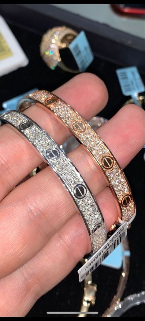 Cartier Love Bracelet Diamond, Cartier Diamond Bracelet, Stacked Bracelets, Dominic Cooper, Expensive Jewelry Luxury, Golden Years, Diamond Jewelry Designs, Jewelry Accessories Ideas, Love Bracelet