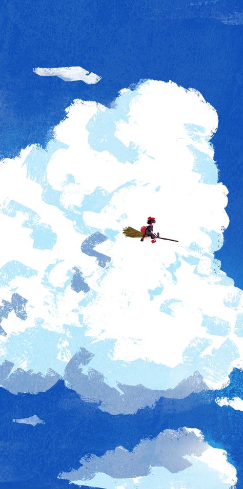 Castle In The Sky, Clouds Design, Phone Themes, Scenery Wallpaper, Blue Wallpapers, Art Plastique, Blue Aesthetic, Studio Ghibli, Pretty Wallpapers