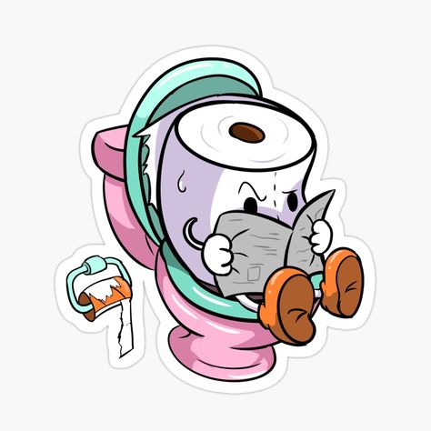 Get my art printed on awesome products. Support me at Redbubble #RBandME: https://www.redbubble.com/i/sticker/toilet-paper-by-Zer007/154129076.EJUG5?asc=u Cartoon Toilet, Art Cartoon, Paper Sticker, A Cartoon, Art Drawings Sketches, Toilet Paper, Drawing Sketches, Cartoon Characters, Sticker Design