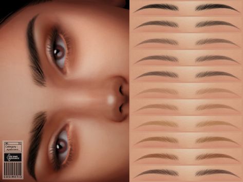 cosimetic's Cara Eyebrows | NO 31 The Sims 4 Pack, Mods Sims 4, Sims 4 Cc Eyes, Sims 4 Tsr, Die Sims 4, Sims 4 Cas Mods, The Sims 4 Skin, Makeup Cc, Sims Packs