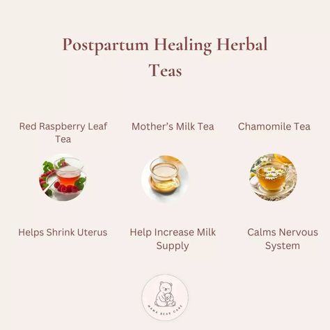 Certain herbal teas can support your body's healing after having a baby. #postpartum #postpartumjourney #postpartumdoula #postpartumhealth #postpartumlife #postpartumsupport #postpartumrecovery #postpartumhealing #postpartumnutrition #postpartumdiet #postpartummentalhealth #postpartumfood Postpartum Tea Recipe, Postpartum Tea, Mothers Milk Tea, Postpartum Diet, Red Raspberry Leaf, Postpartum Health, Postpartum Doula, Postpartum Support, Pregnancy Essentials