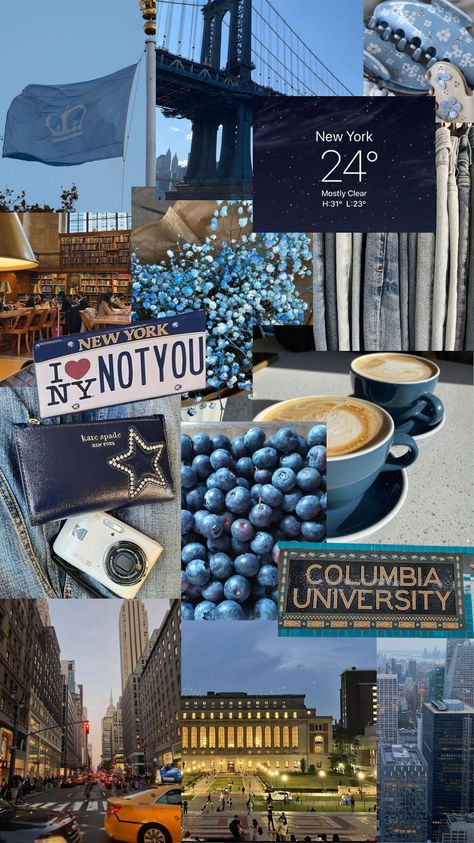 #Blue #New York #Aesthetic #Columbia #College #NYC Columbia Student Aesthetic, Blue New York Aesthetic, New York College Aesthetic, Nyc College Aesthetic, New York Mood Board, Nyc University, Columbia Aesthetic, Columbia University Aesthetic, Colombia University