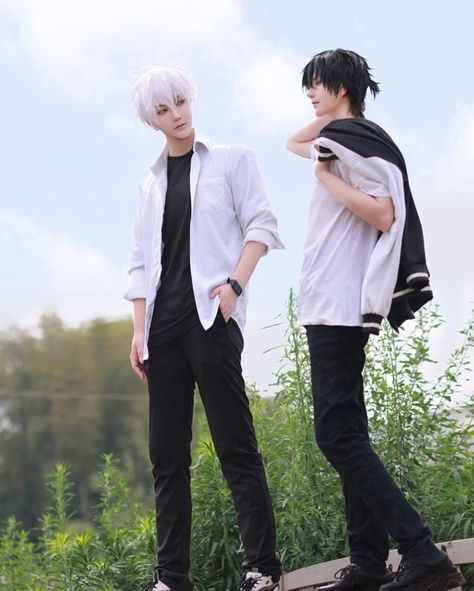 Xiaoshi X Lu Guang, Ren Cosplay, White Hair Anime Guy, Ink Link, Drawing Body Poses, People Poses, Dream Anime, Stage Actor, Link Click