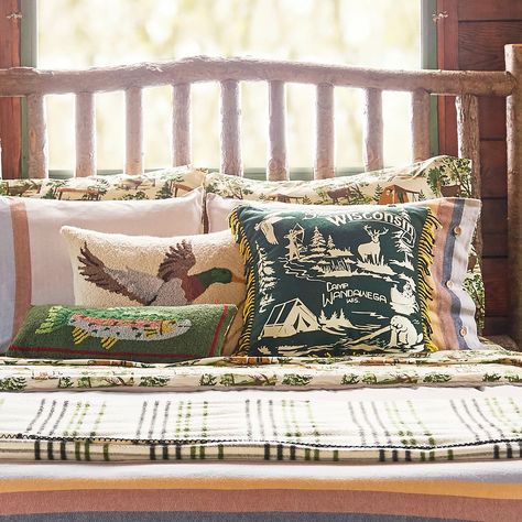 LOVE A DUCK ! 🦆 Created in the classic style passed down through generations, this textured pillow features a hand-hooked wool Mallard on its front. It has a solid, natural cotton canvas back and zipper closure with removable polyester insert for easy care. Camp Wandawega, Hooked Pillow, Kitchen Rugs And Mats, Hooked Wool, Bring Them Home, Wool Throw Pillows, Canvas Pillow, Pillow Texture, Wool Throw