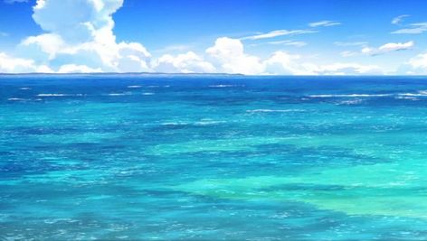 Anime Art Wallpapers / sea | Anime scenery, Ocean art, Ocean backgrounds Ocean Drawing Background, Anime Water Background, Anime Beach Background, Aquatope On White Sand, Ocean Anime, Anime Ocean, Free Background Photos, Ocean Drawing, Ocean Background