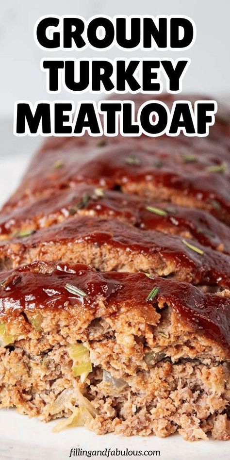 Ground Turkey Meatloaf is the perfect healthy dinner recipe that’s both simple and flavorful! This healthy turkey meatloaf combines wholesome ingredients for a moist, tender result, making it the best turkey meatloaf. Try this healthy meatloaf recipe for a satisfying, guilt-free meal everyone will love! Turkey Meatloaf For Diabetics, Meatloaf Made With Ground Turkey, Meals To Make With Turkey Meat, Recipes For Dinner With Ground Turkey, Ground Turkey Meatloaf With Stuffing, Keto Ground Turkey Meatloaf, Vegetable Meatloaf Recipes, Turkey Meatloaf No Breadcrumbs, Low Sodium Turkey Meatloaf