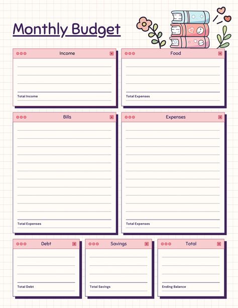 🌺 This adorable printable budget sheet is bursting with all the pink charm you need to track your finances in style! This digital download comes as 1 PDF and is suitable for color printing and black and white. Monthly Budget Planner Printable, Fancy Notes, Simple Budget Planner, Printable Budget Sheets, Etsy Templates, Finance Journal, Personal Budget Planner, Bills Budget, Budget Calendar