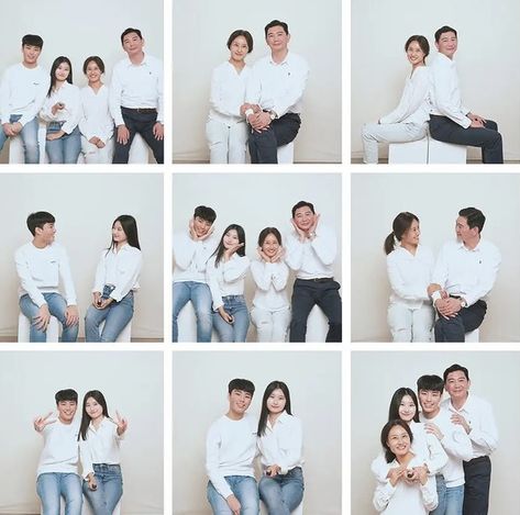 Family Photo Studio Concept, Glam Family Photoshoot, Office Photoshoot, Penthouse Drama, Studio Family Portraits, Family Photo Studio, Fam Photos, Group Photo Poses, Studio Photoshoot Ideas