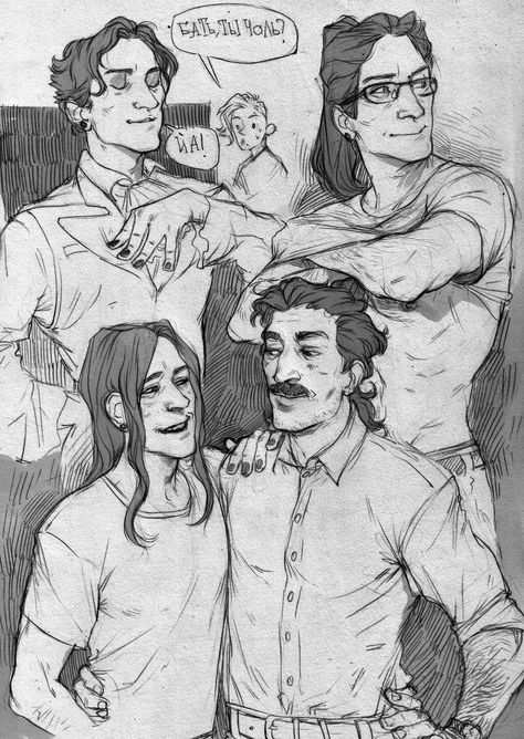 Damien Bloodmarch Fanart, Hugo Vega, Damien Bloodmarch, Art Ho, Videogame Art, Drawing Face Expressions, Gay Dads