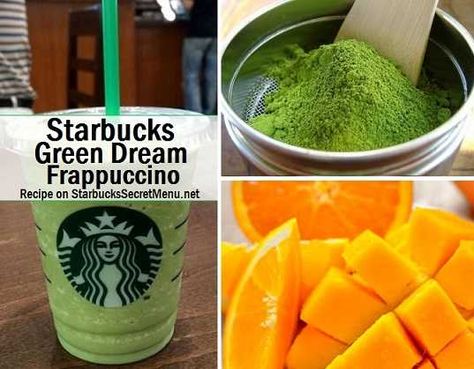 Green Dream frap Matcha Frappuccino, Frappuccino Starbucks Secret Menu, Starbucks Green Tea, Lemonade Tea Recipe, Pectin Recipes, Starbucks Chocolate, Frappuccino Starbucks, Starbucks Matcha, Secret Starbucks Drinks