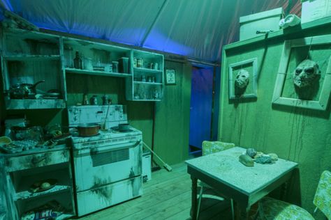 Halloween 2015 Kitchen Butcher Shop Haunted House, Haunted House Butcher Shop, Halloween 2015, Butcher Shop, Facades, Senior Year, Haunted House, Halloween, Façades