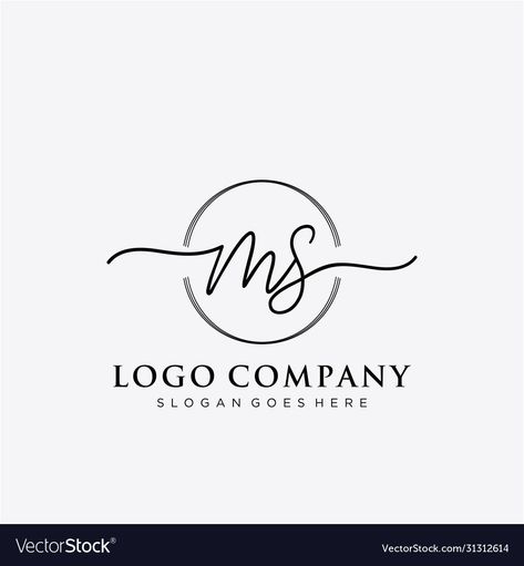 Ms Logo Design Letter, Handwriting Logo, Wedding Luxury, Company Slogans, Letter Logo Design, Luxury Logo, Design Vector, Handwriting, Png Images