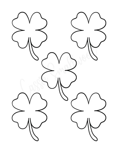 Shamrock Template, Printable Templates, Four Leaves, Templates Printable Free, Preschool Art, Four Leaf, Templates Free, Leaf Clover, Four Leaf Clover