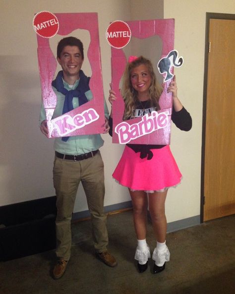 Barbie and ken Halloween costume Ken And Barbie Costume, Barbie And Ken Halloween, Ken Halloween Costume, Easy Halloween Costumes For Couples, Luigi Halloween Costume, Barbie And, Barbie And Ken Costume, Ken And Barbie, Costumes For Work