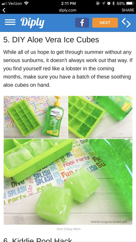 Aloe Vera Popsicle For Face, Frozen Aloe Vera Cubes For Face, Frozen Aloe Vera For Face, How To Make Aloe Vera Ice Cubes For Face, Things To Do With Aloe Vera Gel, Summer Beauty Tips, Summer Beauty, Aloe Vera, Life Hacks