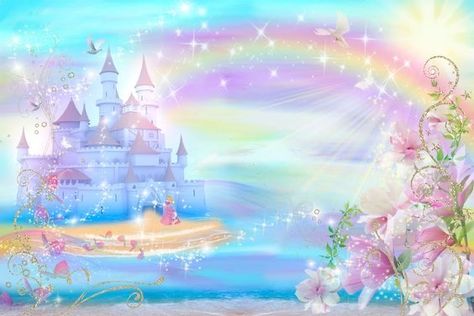 Unicorn Wallpaper Cute Rainbow, Disney Princess Background, Bday Background, Frozen Background, Magical Watercolor, Unicorn Background, Heaven Painting, Cartoon Garden, Unicorn Wallpaper Cute