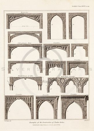 Vintage 1800s Sepia Illustration of Antique Archway Architectures - MISCELLANEOUS TRACTS RELATING TO ANTIQUITY by Society of Antiquaries in London. Antiques Repurposed, Building Illustration, Classical Elements, Sacred Architecture, London Architecture, Architecture 3d, Architecture Poster, Architectural Prints, Architectural Drawing