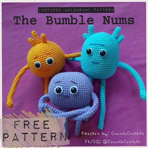 Bumble Nums, Marikina City, Amigurumi Pattern, Crochet Pattern, Knit Crochet, Free Pattern, Knitting Patterns, Don't Forget, Crochet Hats